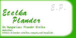 etelka plander business card